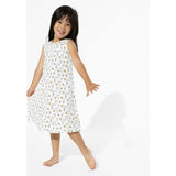 Milk & Cookies White Bamboo Girls' Sleeveless Dress