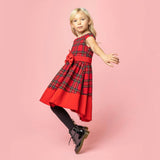 Florence Plaid Tartan Girls Party Dress