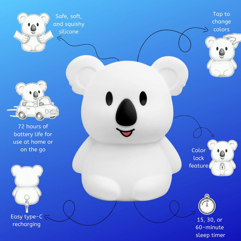 LumiPets® Keith the Koala- Children's Touch Night Light