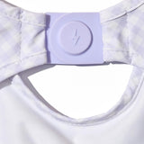 Magnetic Long Sleeve Bib - Violet Check