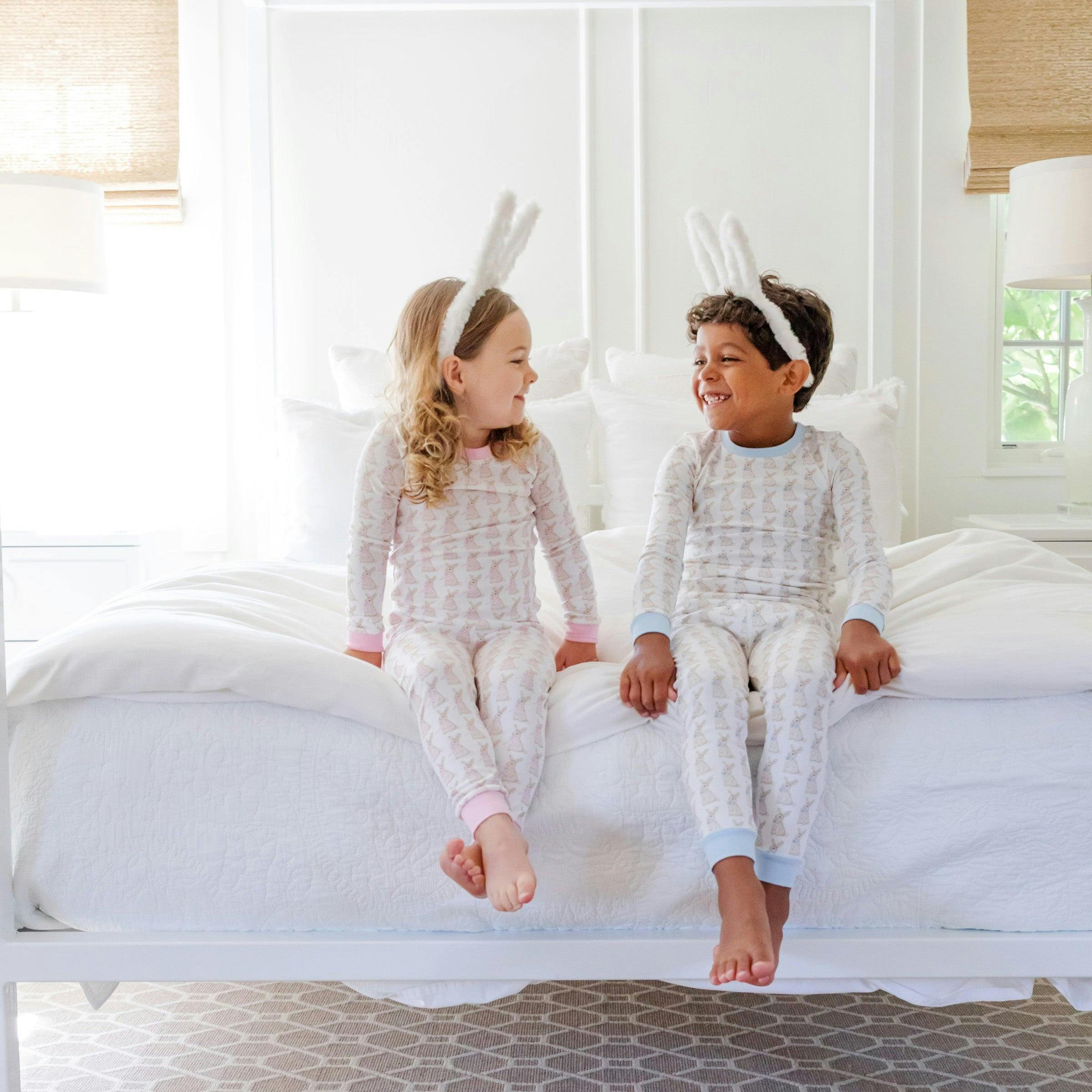 Grayson Girls' Pajama Pant Set - Easter Bunnies Pink