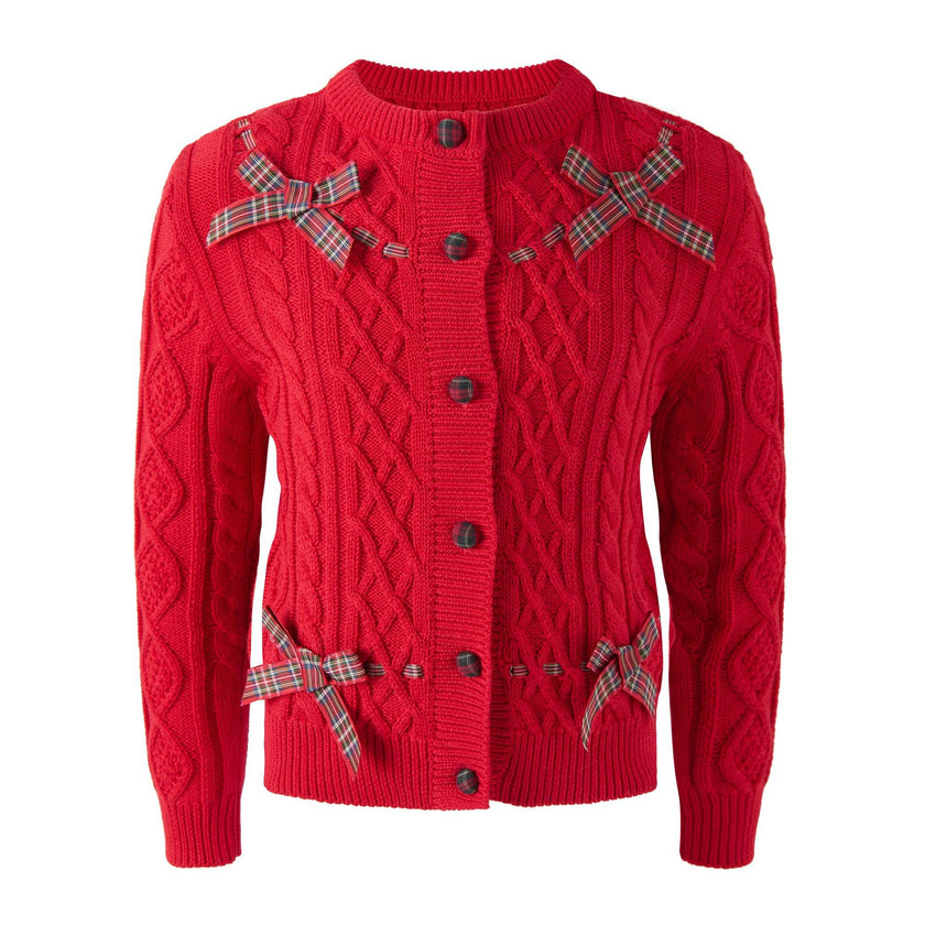 Tartan Bow Cardigan