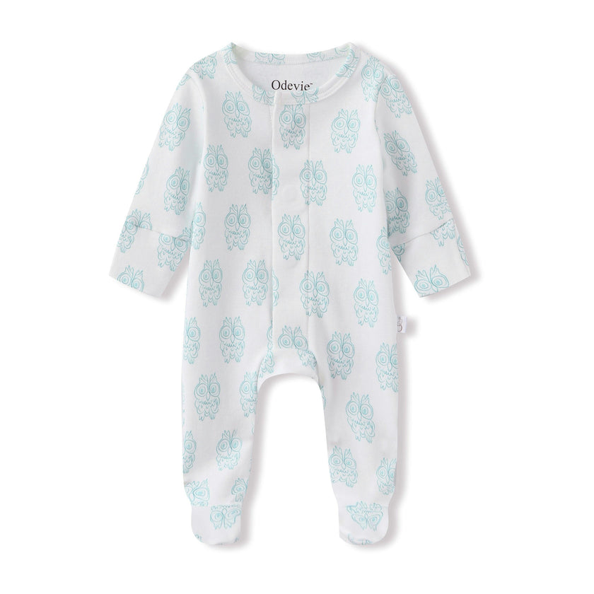 Footie Pajama Sleepsuit - Petite Chouette Green