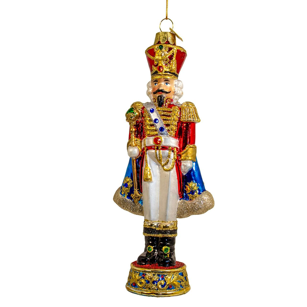 Kurt Adler Bellissimo Glass Elegant Nutcracker Ornament