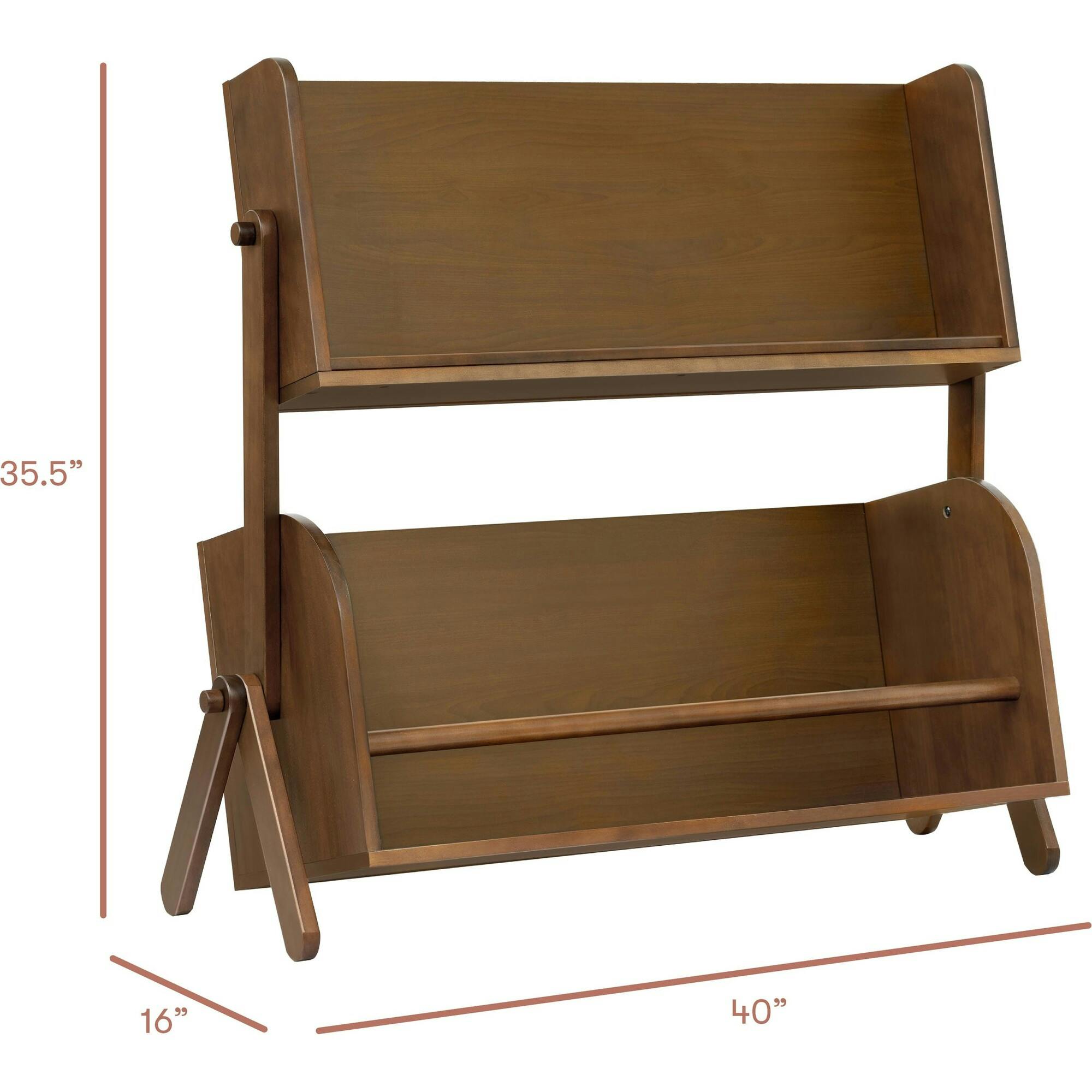 Tally Storage and Bookshelf in Natural Walnut