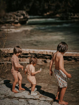 Short Sleeve Rashguard Swimsuit | Sienna Gingham