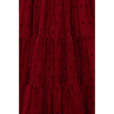 Mini Solange Dress in Burgundy Tulle