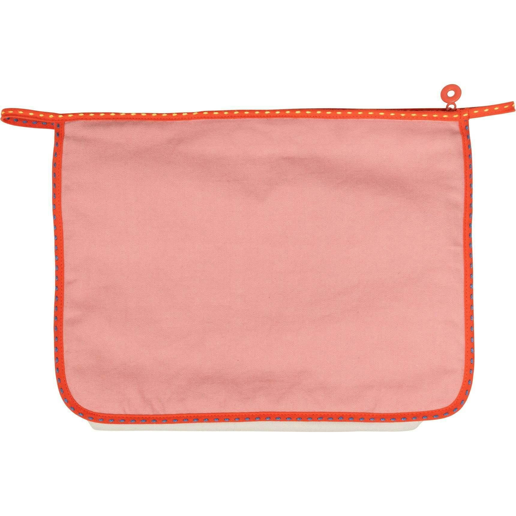 Large Zip Bag, Warm Color Block