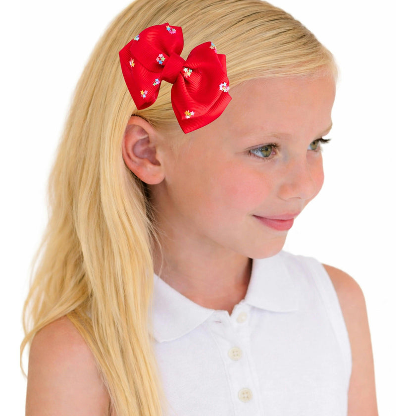 Firecracker Summer Hair Bow Set