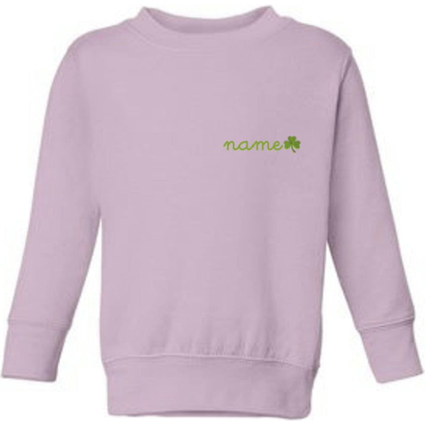 Baby + Kids Shamrock Embroidered Crewneck Fleece Personalized