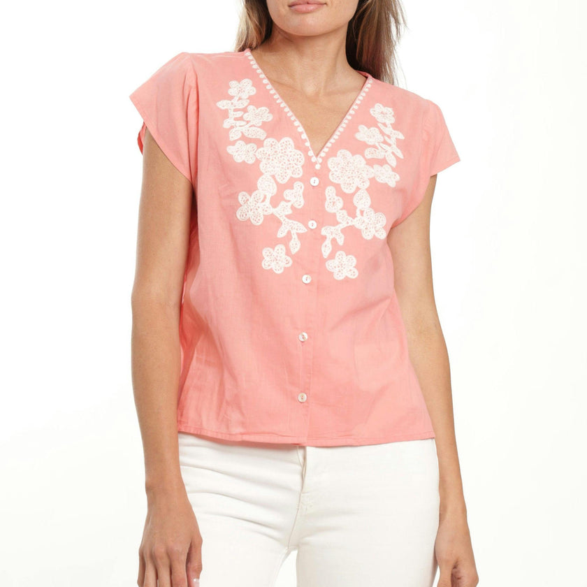Leticia Blouse - Guava