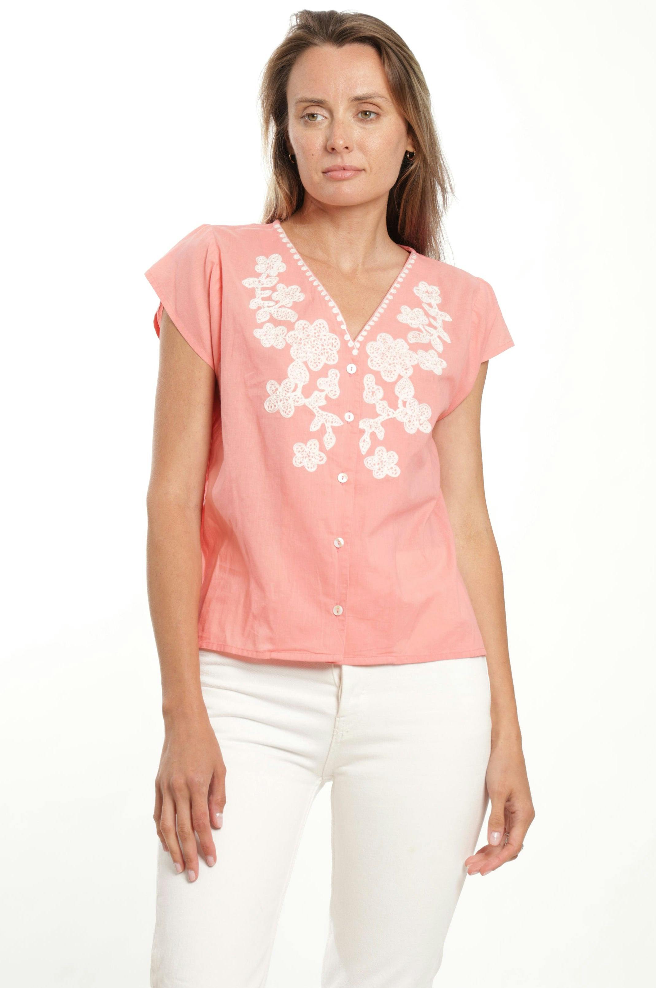 Leticia Blouse - Guava