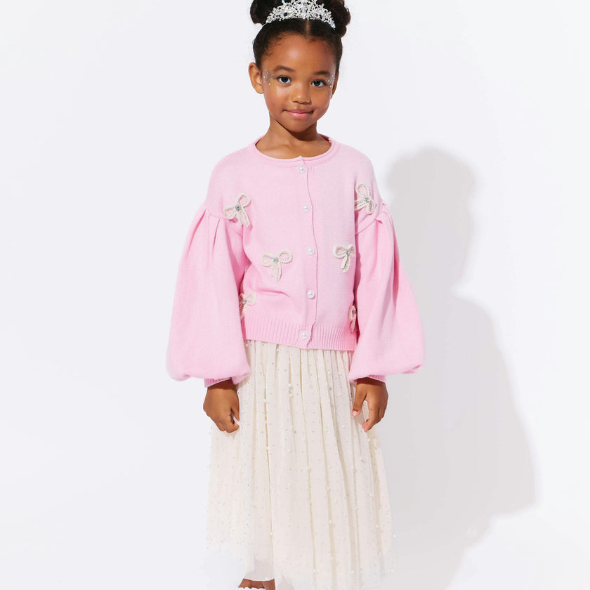 Pearl Bow Cardigan