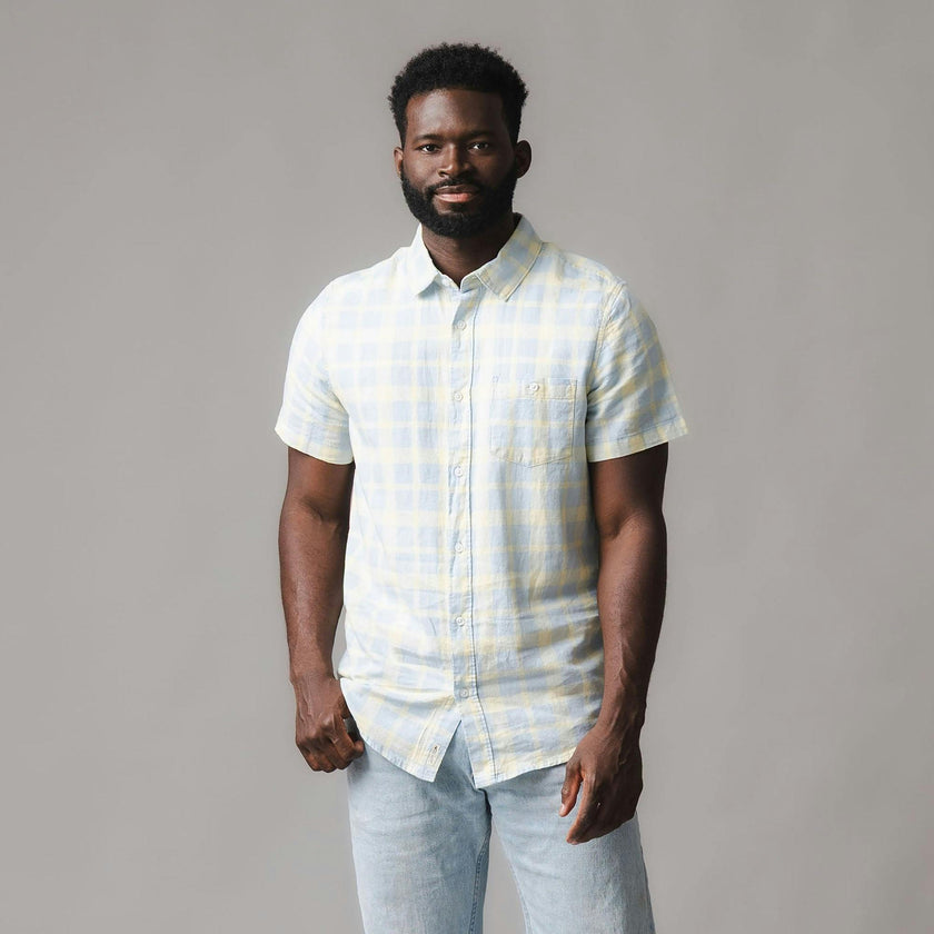 Linen Short Sleeve Button Down Shirt