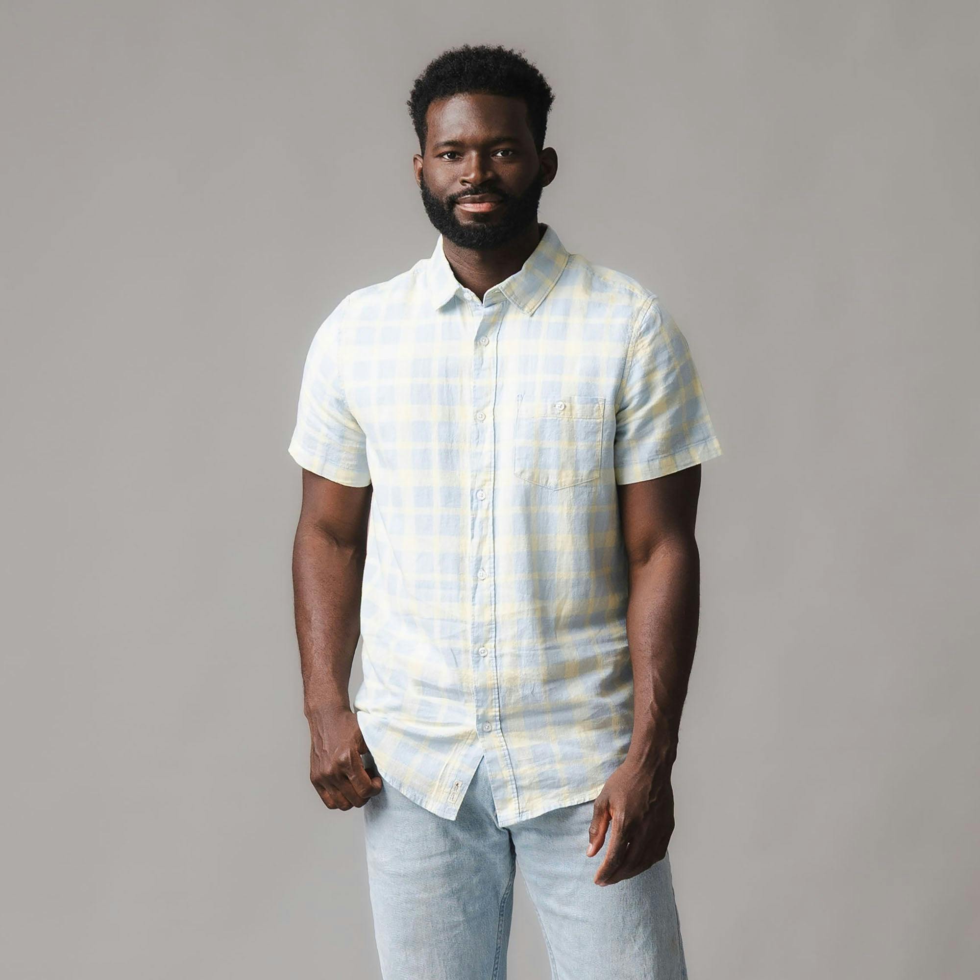 Linen Short Sleeve Button Down Shirt