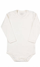Ivory Long Sleeve Bodysuit 100% Pima Cotton