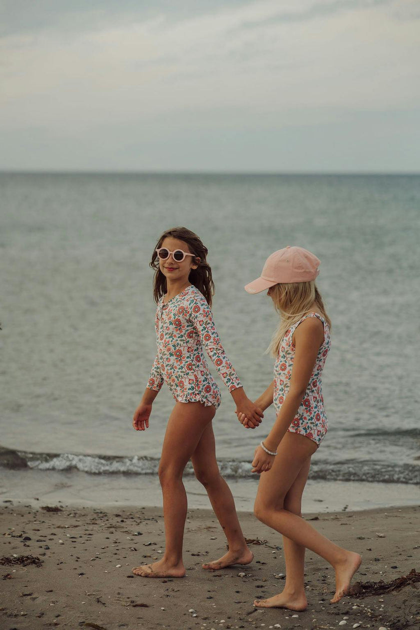 Long Sleeve Rashguard Ruffle Swimsuit | In Bloom