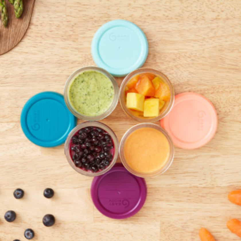Glass Babybols Baby Food Storage Containers (Airtight, Leakproof Meal Prep Bowls)