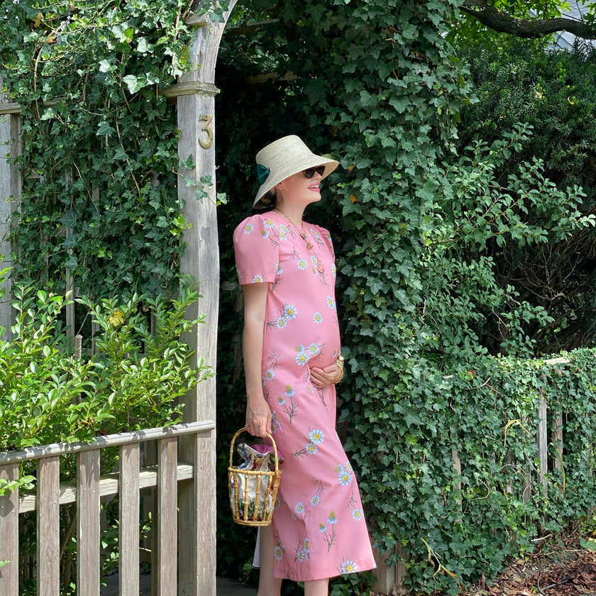 Clematis Bucket Hat (PreOrder Shipping June 15th) - Antique Eyelet Scallop Lace Short Ribbon