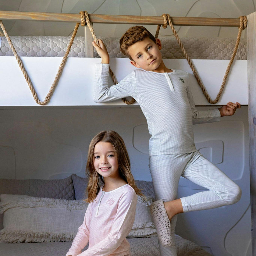 Gingham Loungewear Set, Boys