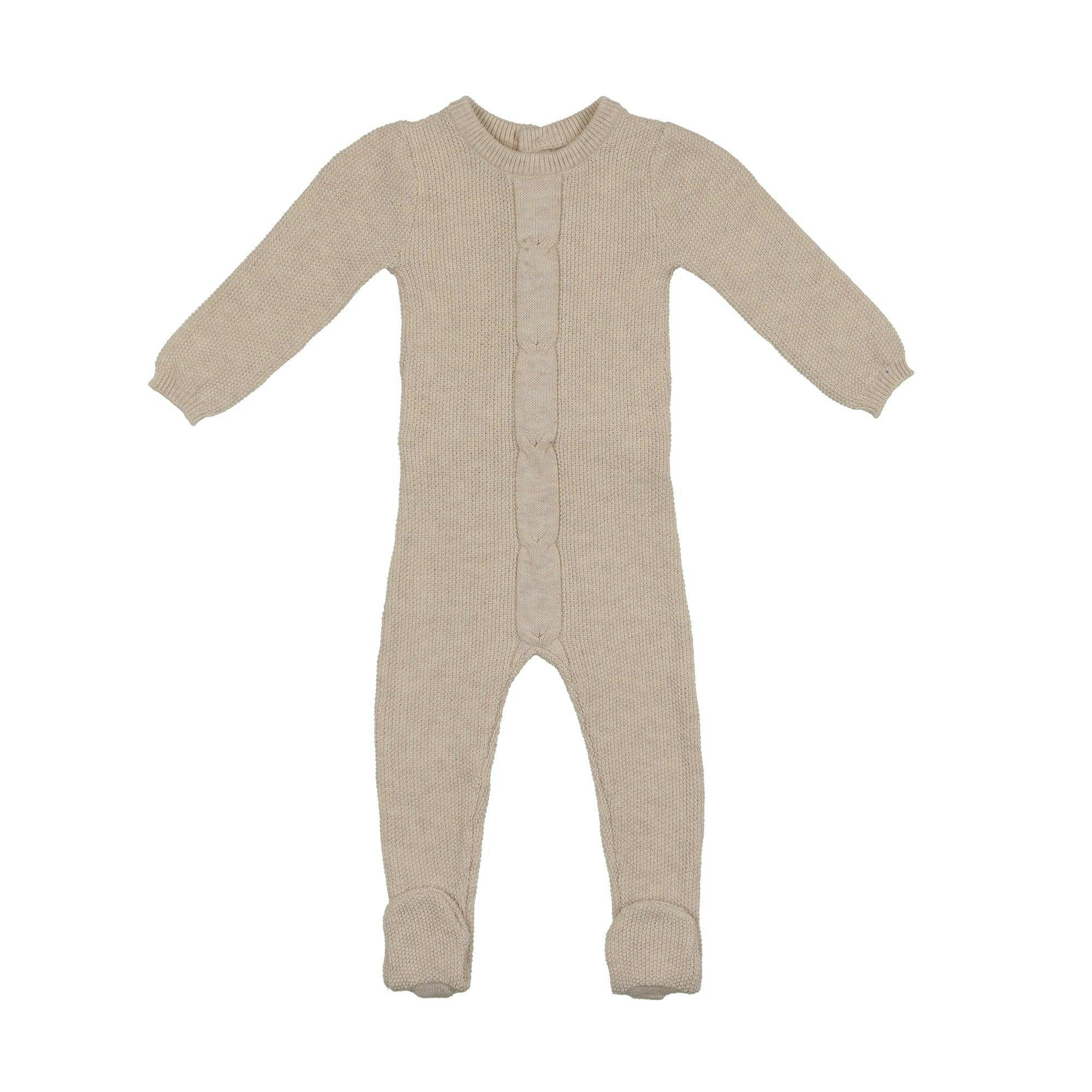Braided Rope Knit Long Sleeve Footie