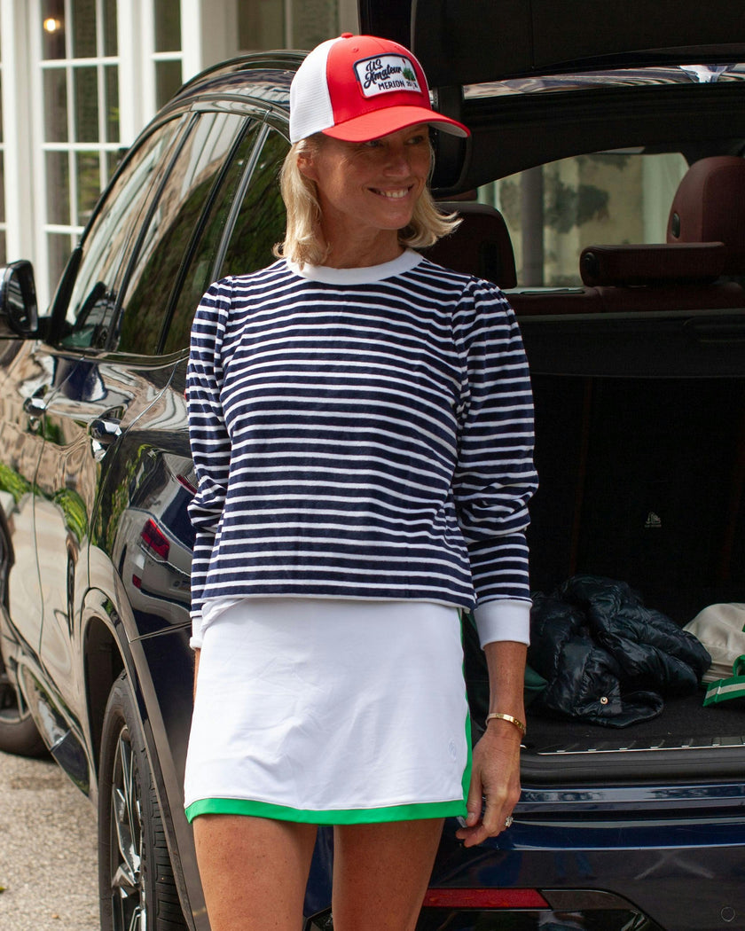 Stripe Poppy Top
