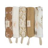 Kendi Safari Animal Cotton Washcloth (Set of 5)