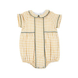 Yellow Gingham Bubble Romper