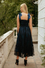Isadora Dress in Navy & Black