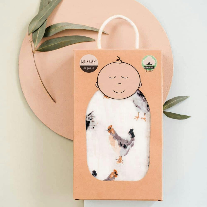 Lemon Organic Cotton Muslin Swaddle Blanket