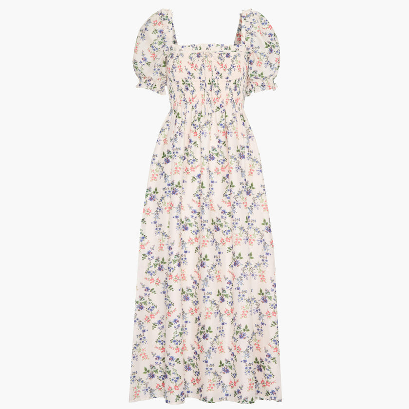 The Scarlett Nap Dress - Pink Scallop Bow Chintz