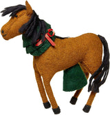 Hand Felted Wool Horse Wreath Christmas Tree Topper