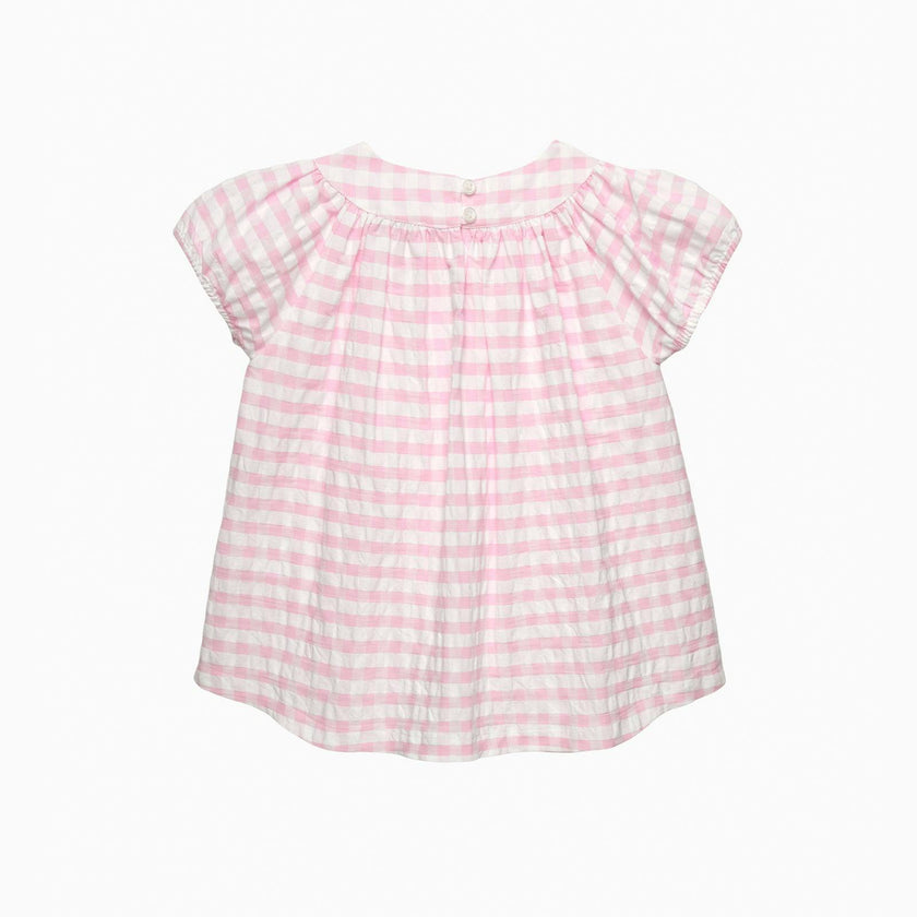 Gingham Puff Sleeve Top