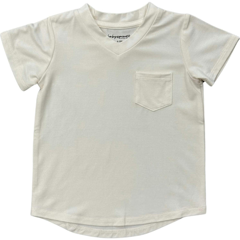 V-Neck Pocket Tee Toffee