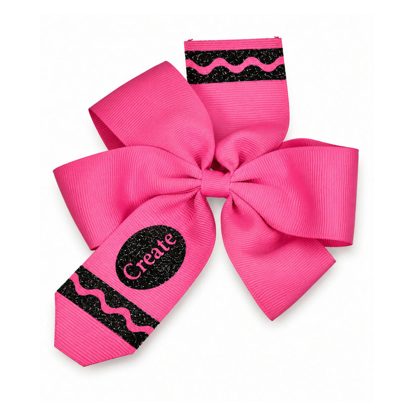 Crayon Back-to-School Hair Bow
