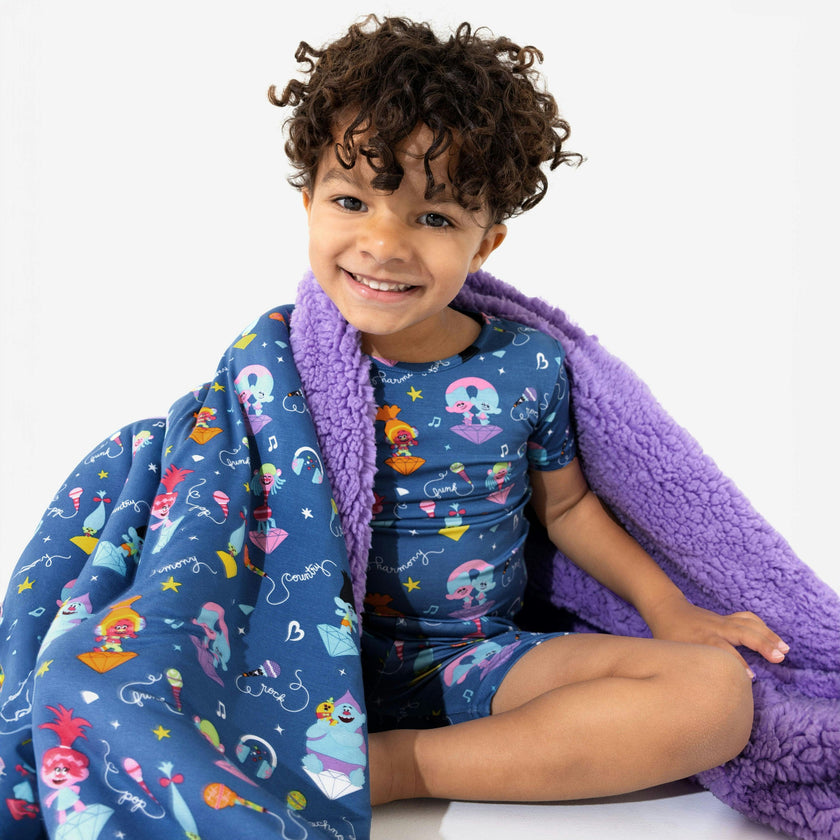 Trolls Music Valentine's Bamboo Sherpa Blanket