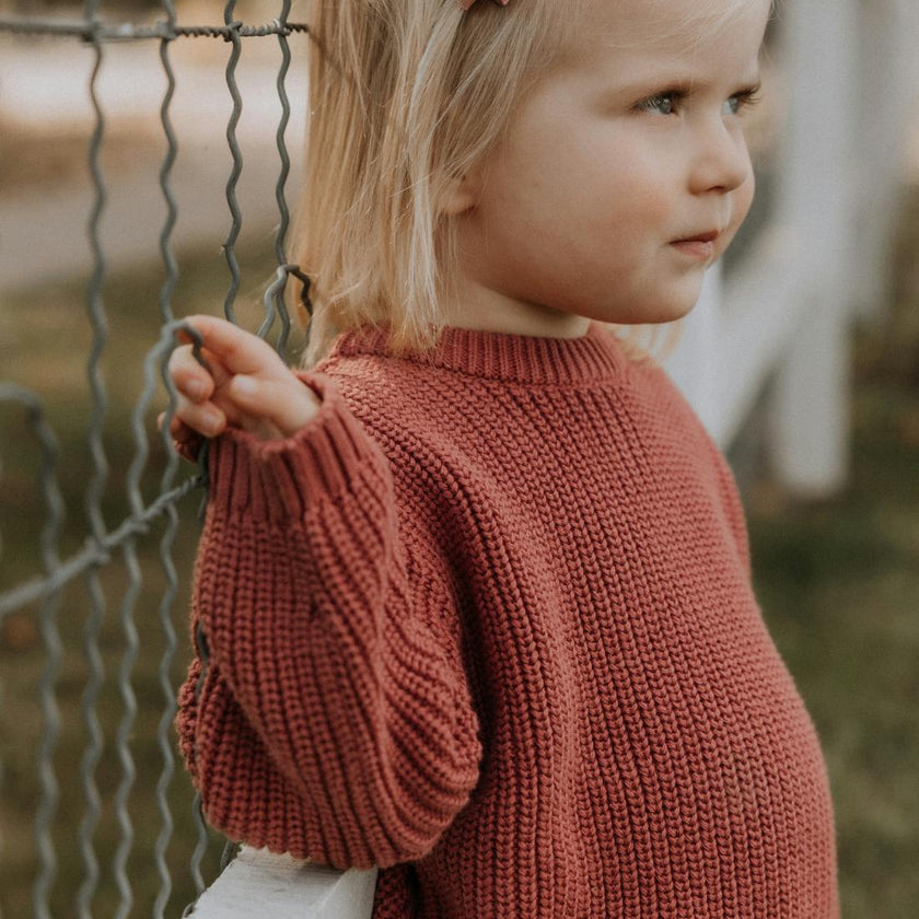 Nova Chunky Knit Set in Rosewood