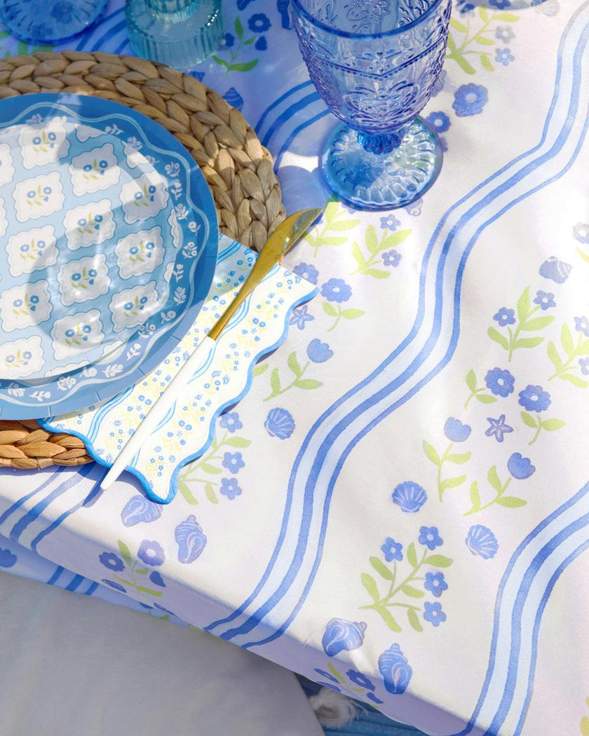 Coastal Tablecloth - washable tablecloth