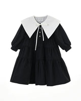 Hermione dress (black/off-white)