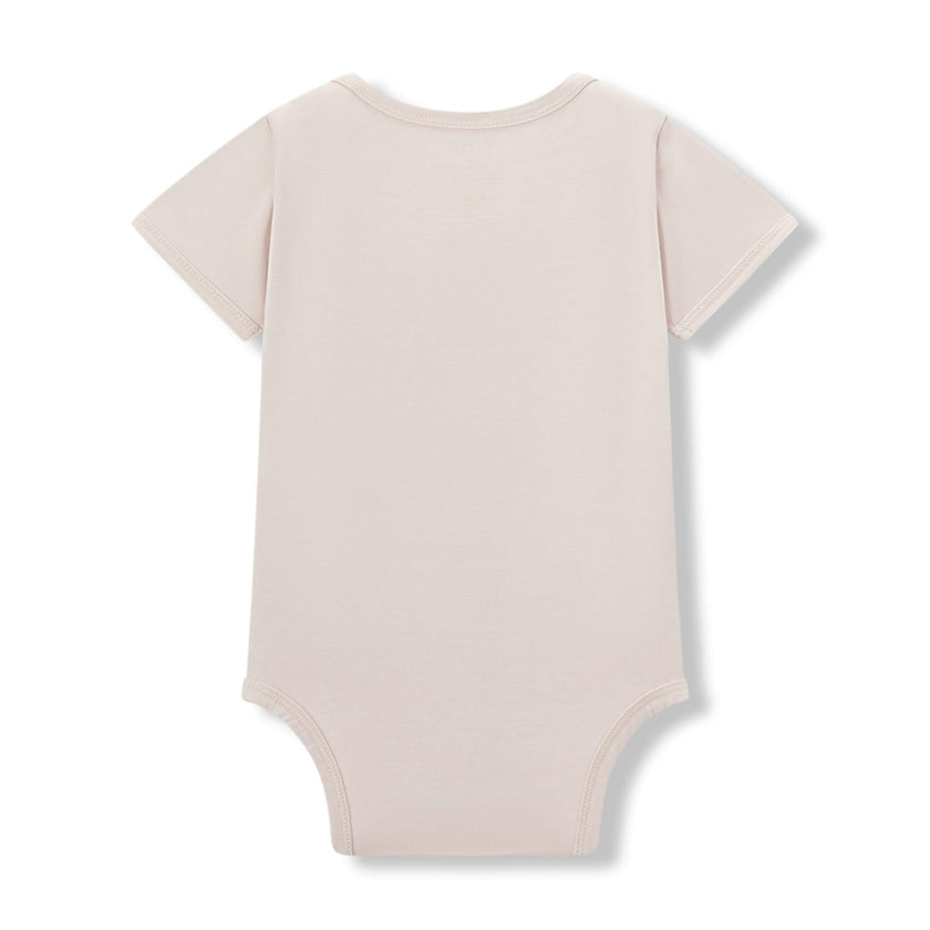 Sepia Rose Luxe Solid Short Sleeve One Piece