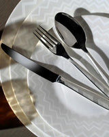 Table Knives ZIG ZAG Set of 6  Steel L 9.25"