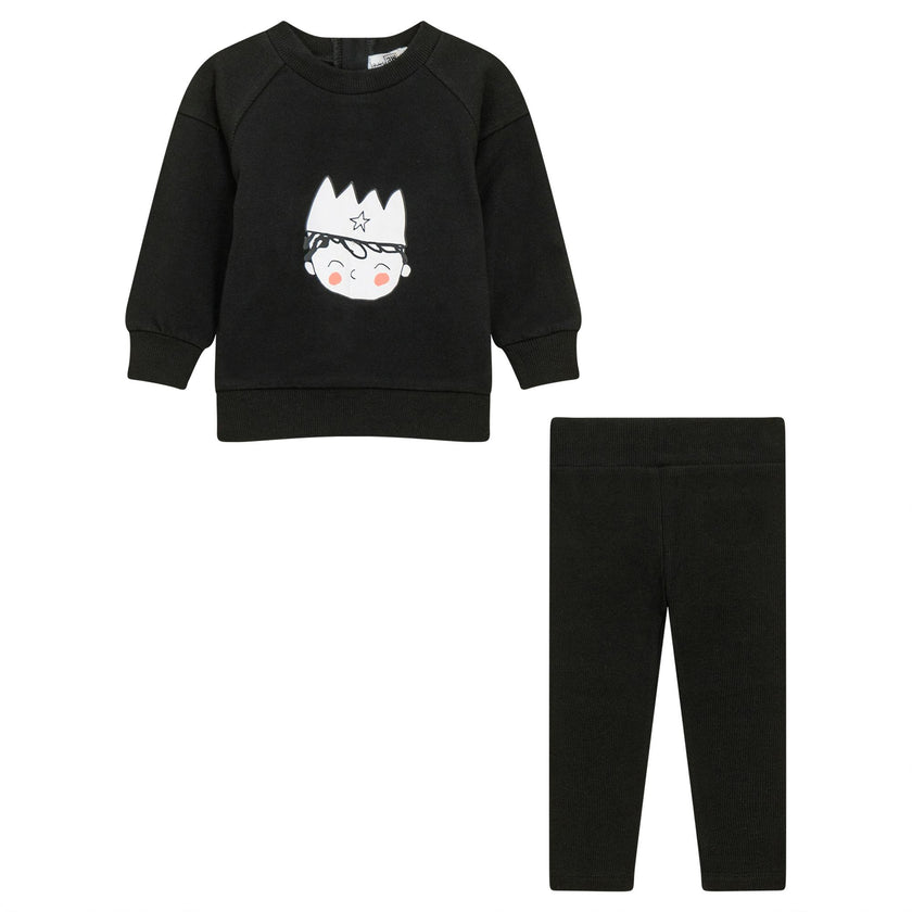 Crown Print 2Pc Set