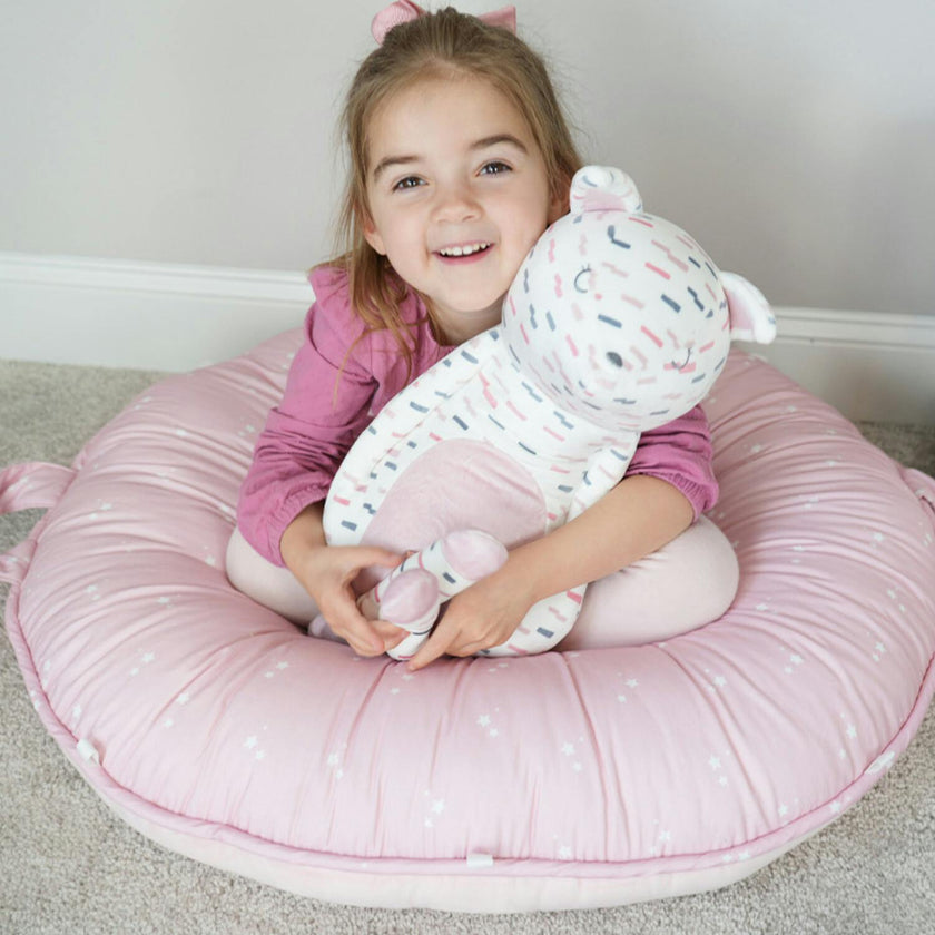 Estelle Pink Floor Cushion