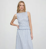 The Phoebe Nap Top - Blue Swiss Dot