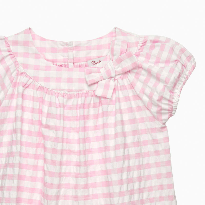 Gingham Puff Sleeve Top