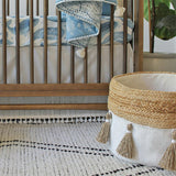 Cotton & Jute Boho Storage Bin