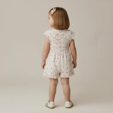Organic Smocked Jumpsuit - Blush Floral
