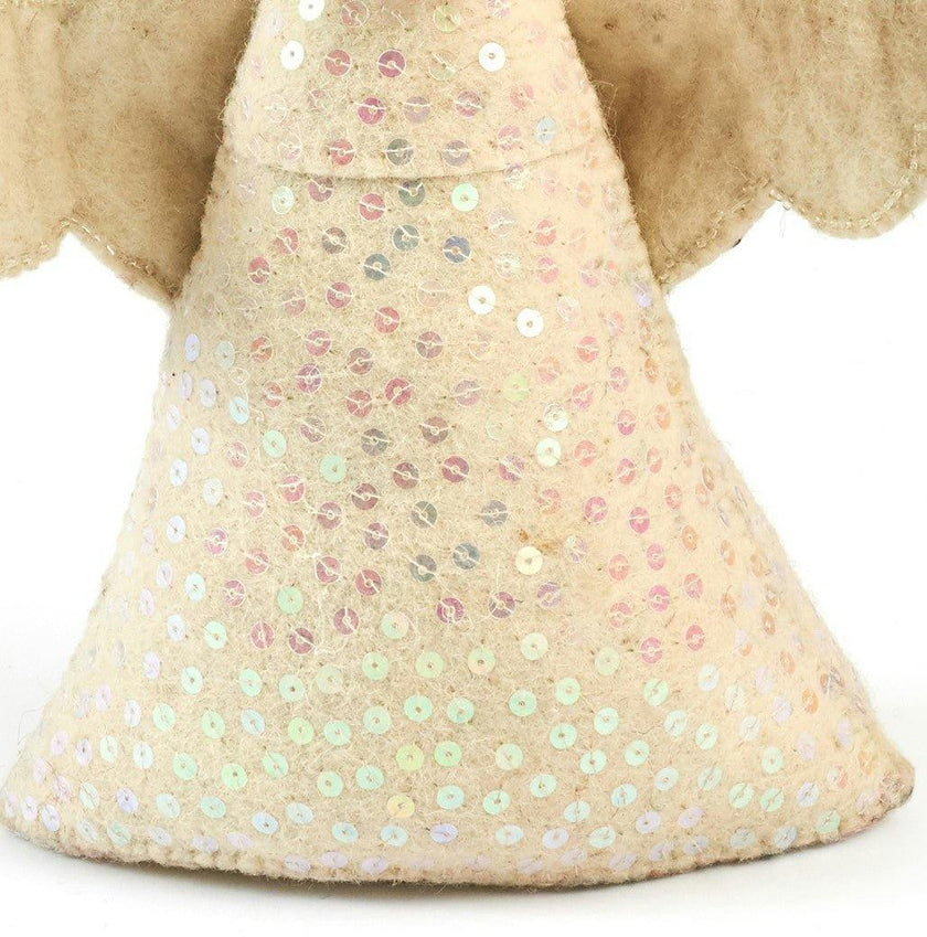 Brown Dog Angel Handmade Felt Christmas Tree Topper