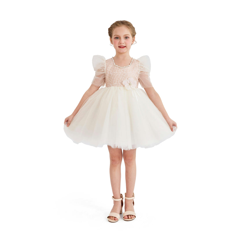 Pink Oaklyn Sequin Tulle Occasion Dress