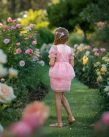 Blush Petal Princess Ruffle Dress
